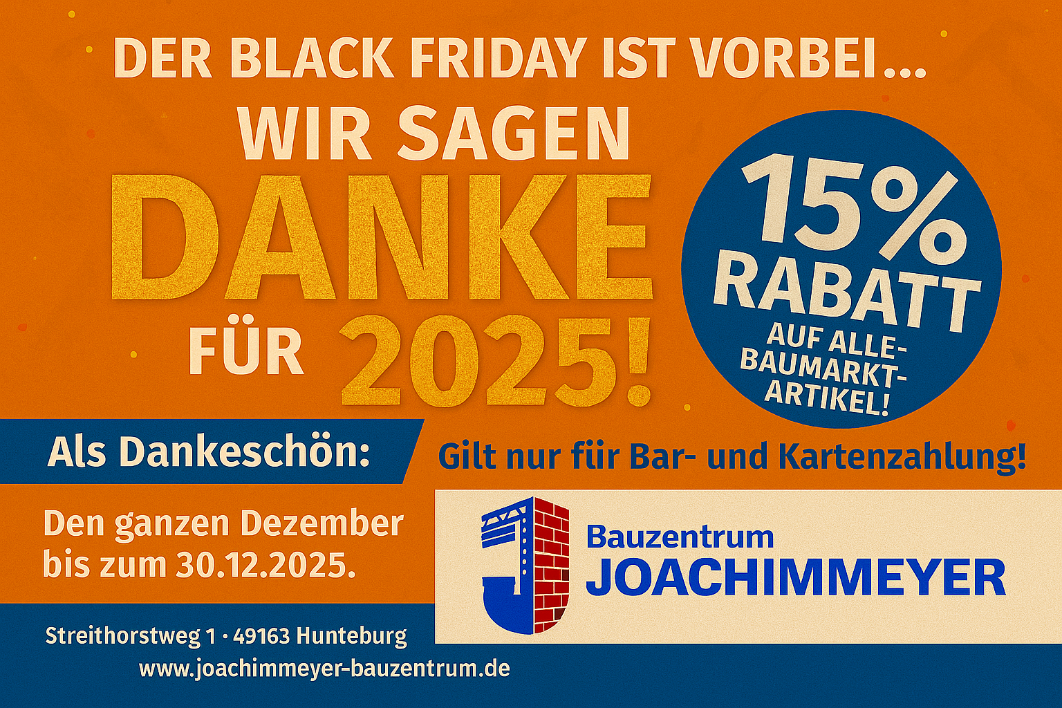 Der Black Friday ist vorbei – jetzt kommt unser Dankeschön!